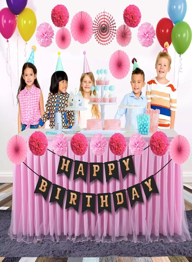 Arnavira Happy Birthday Banner/Bunting with Holographic 3d Effect For Kids, Boys, Girls, Wife, Husband Birthday Celebration Party (Pink) - Image 4